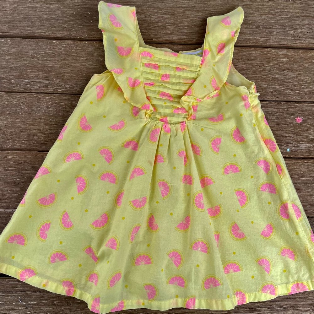 New no tag cotton summer dress toddler 3 years with lining  Verbaudet